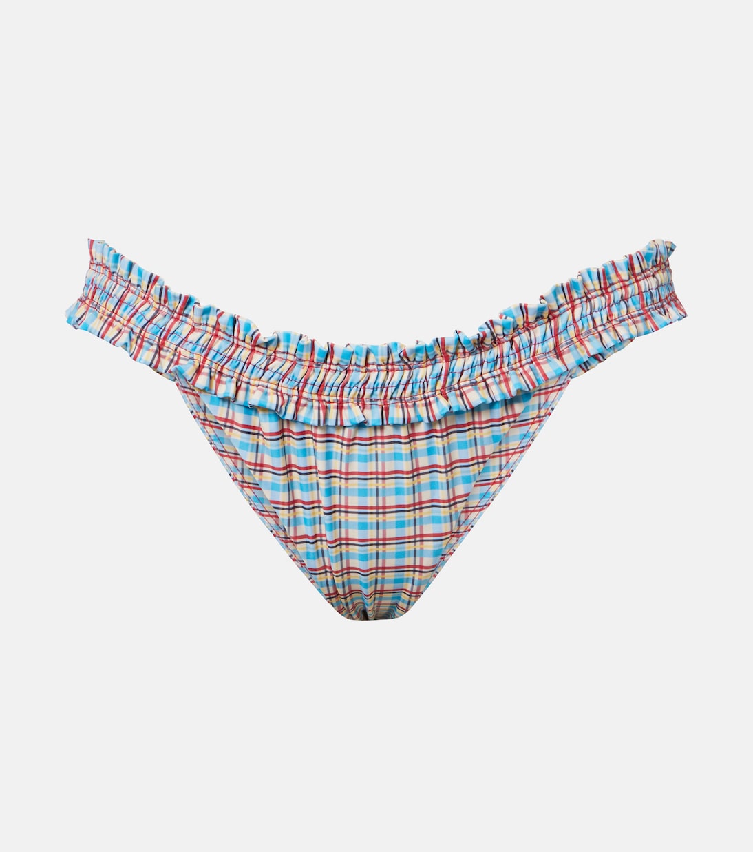 Esterel checked ruffled bikini bottoms | Faithfull