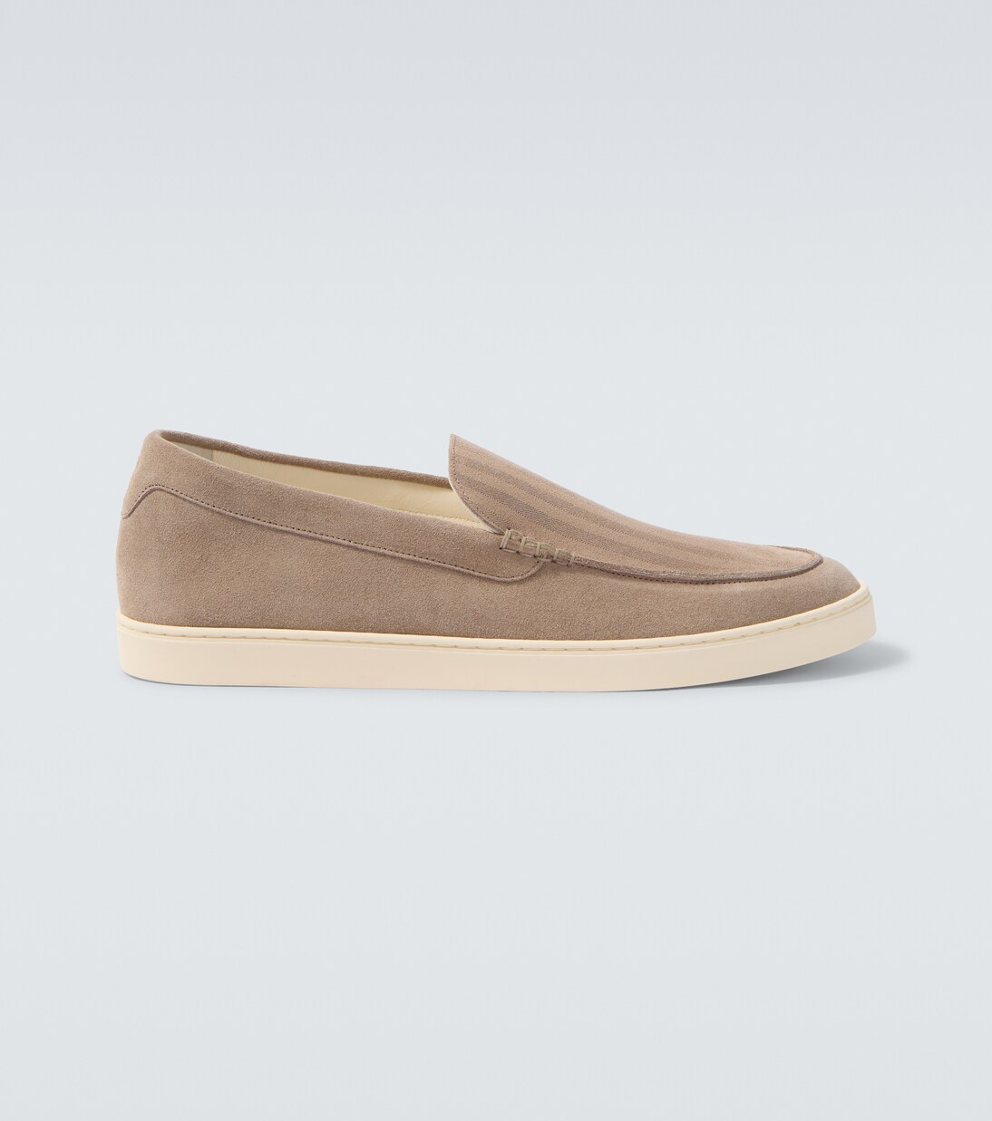 Chevron suede slip-on shoes | Brunello Cucinelli