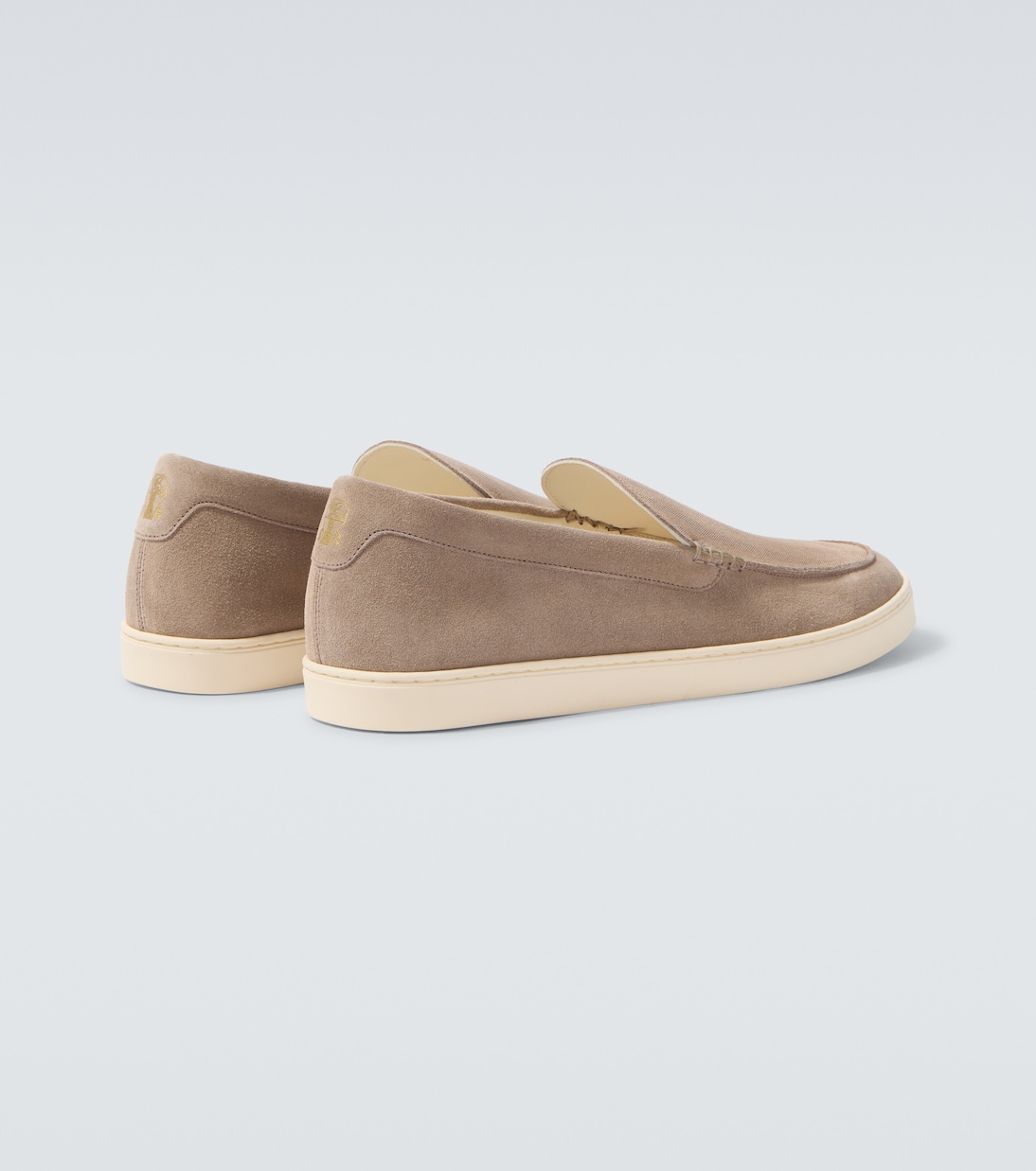 Chevron suede slip-on shoes | Brunello Cucinelli