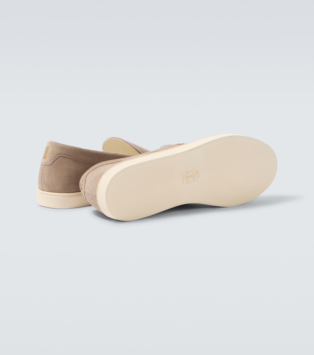 Chevron suede slip-on shoes | Brunello Cucinelli