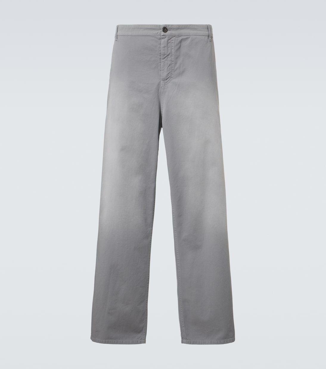 Pantaloni a gamba larga in twill di cotone | Miu Miu