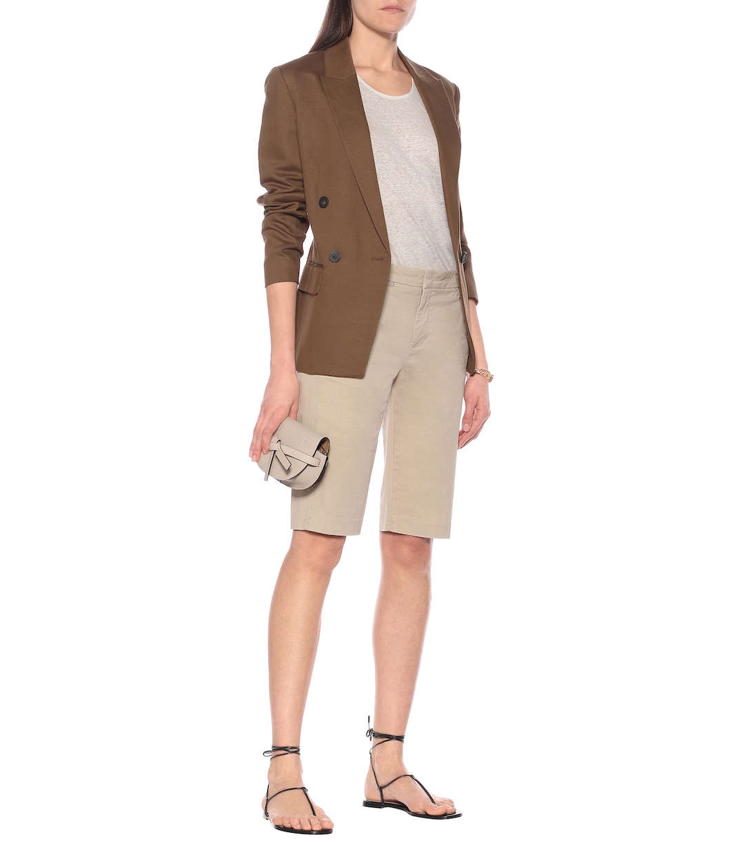 Mid-rise cotton Bermuda shorts | Vince