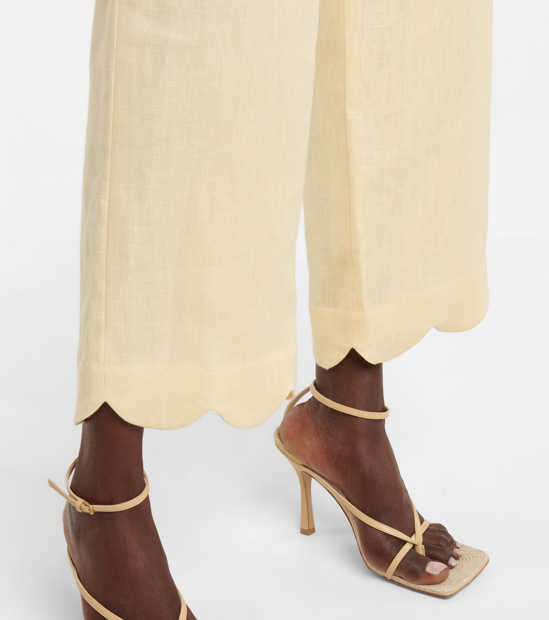 Pantalon droit taille haute en lin | Lisa Marie Fernandez