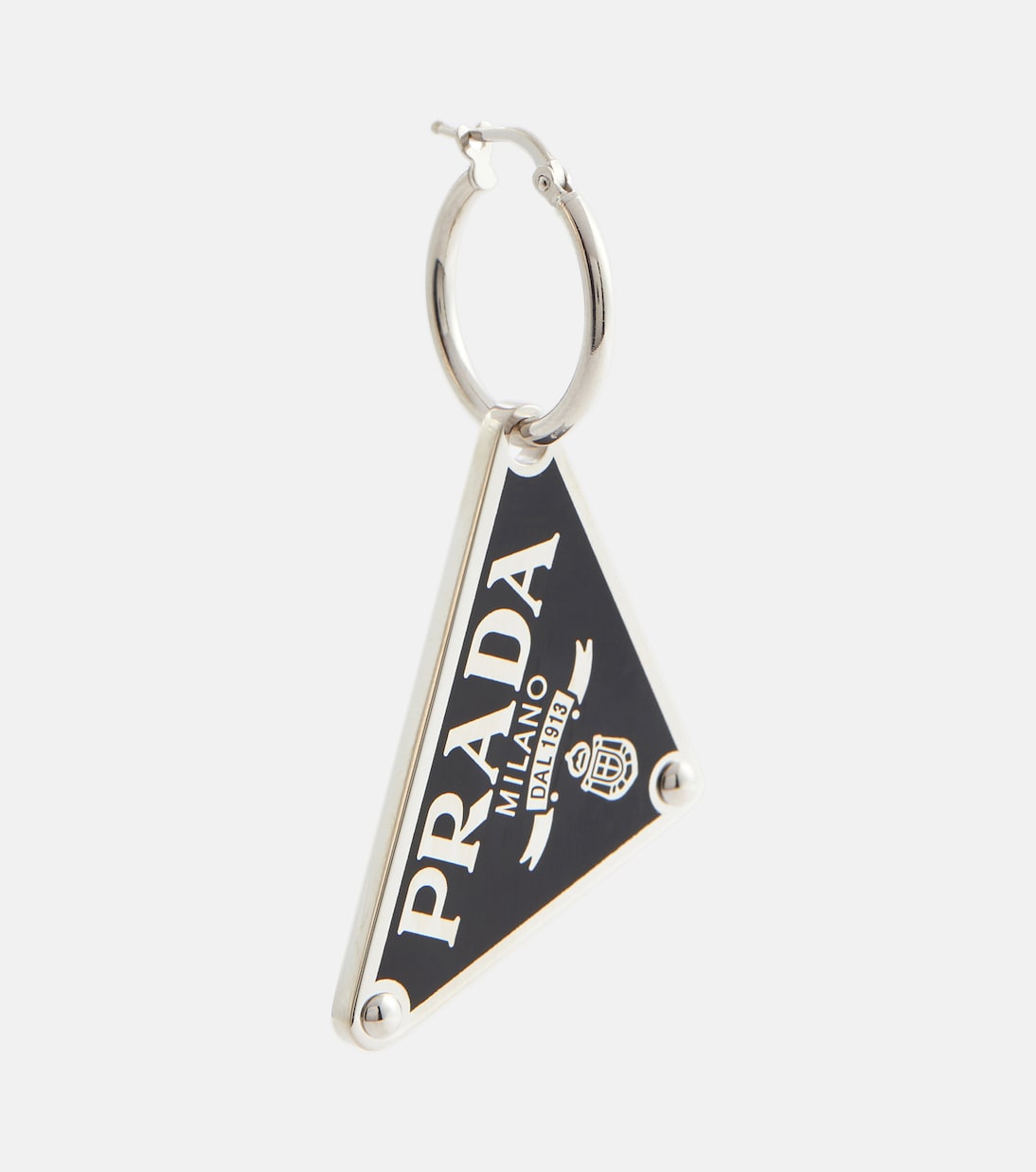 Boucle d’oreille unique Symbole en argent sterling | Prada