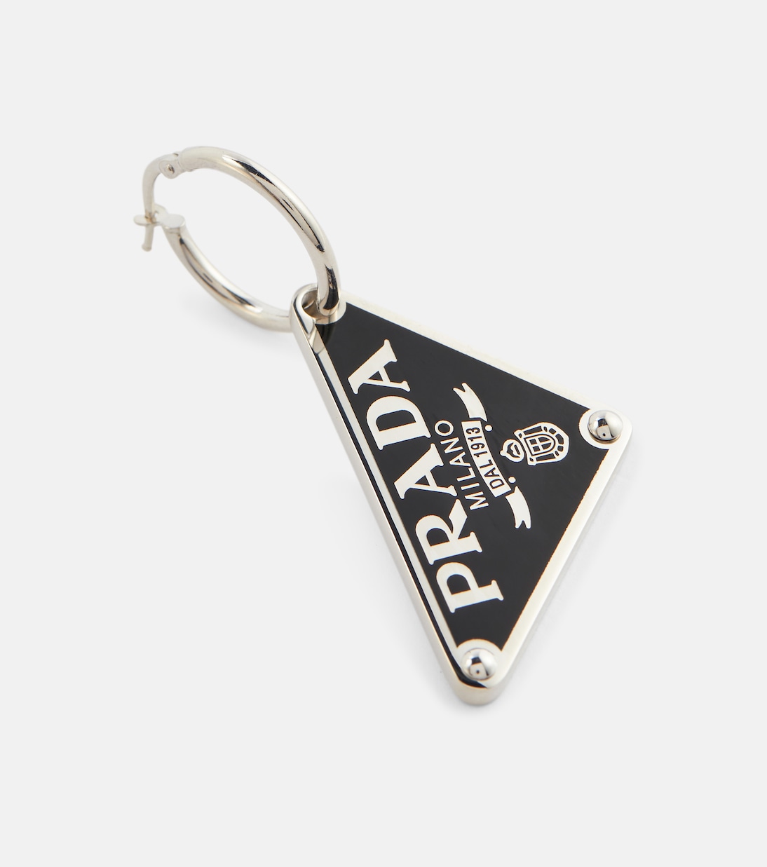 Boucle d’oreille unique Symbole en argent sterling | Prada