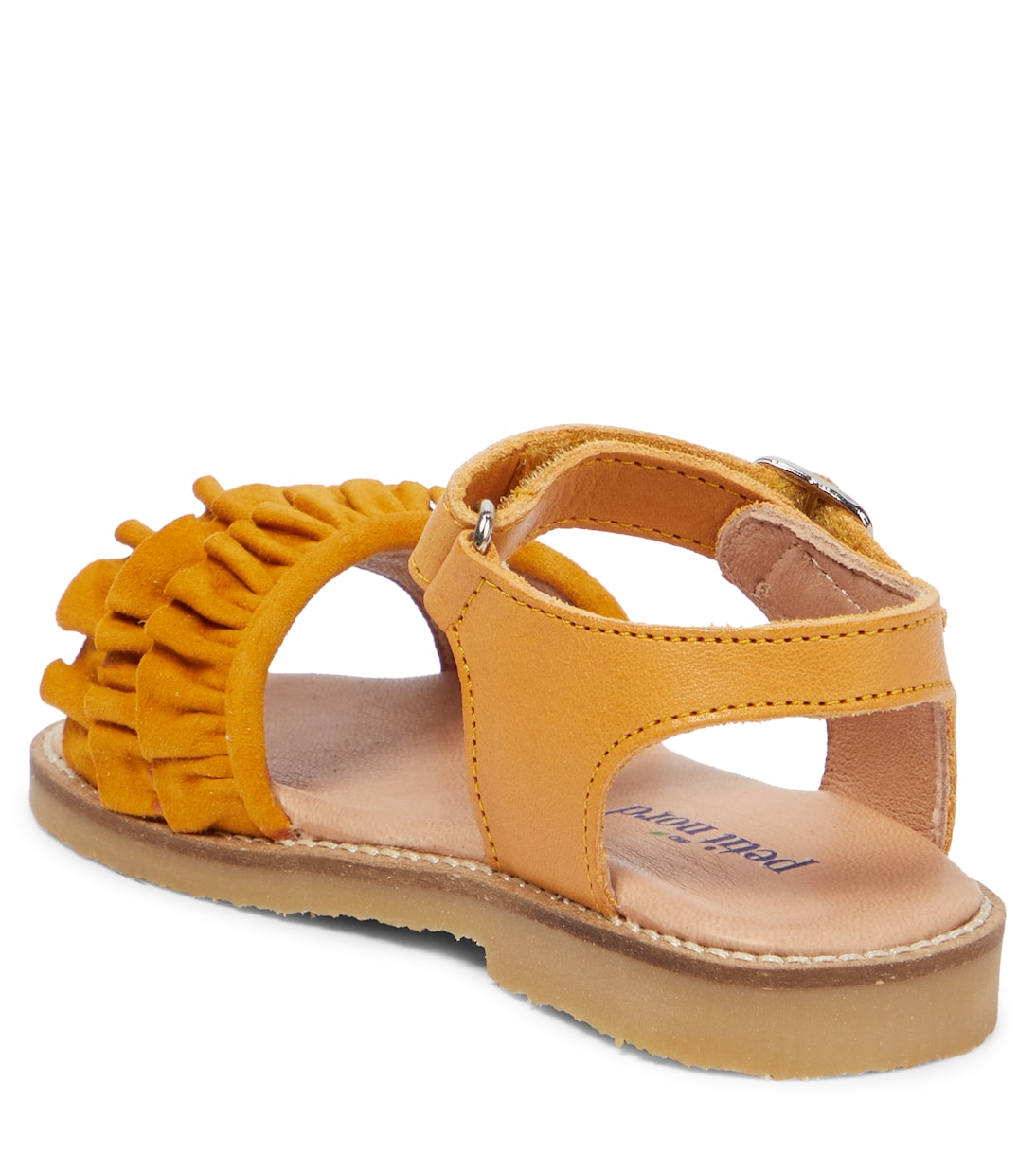 Ruffled suede sandals | Petit Nord
