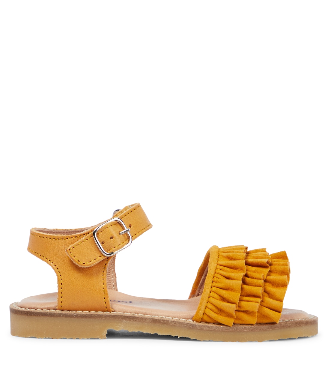 Ruffled suede sandals | Petit Nord