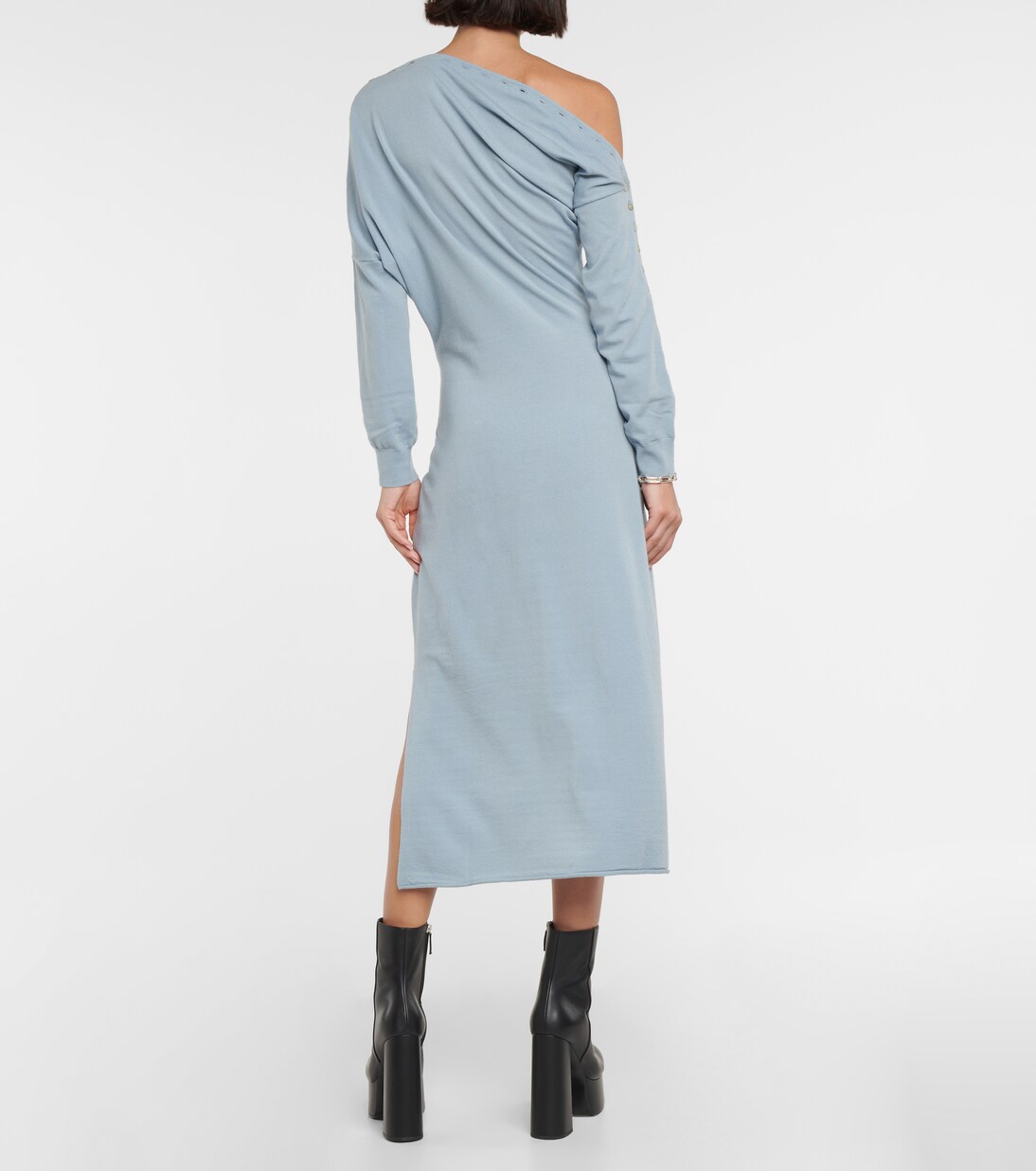 Robe midi Jeevika asymétrique en laine mélangée | Altuzarra