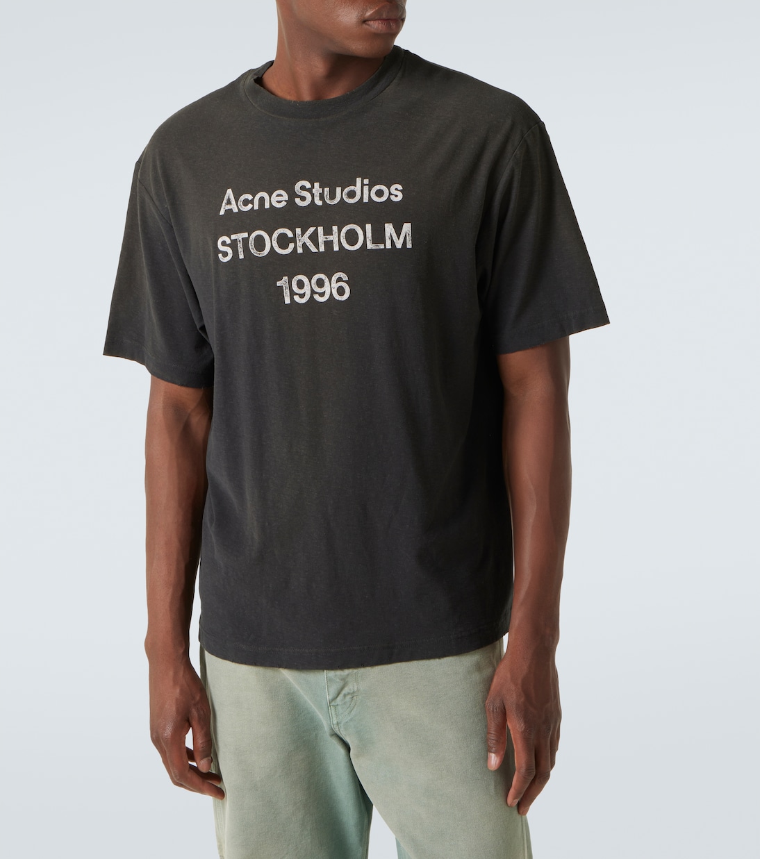 Camiseta en mezcla de algodón con logo | Acne Studios