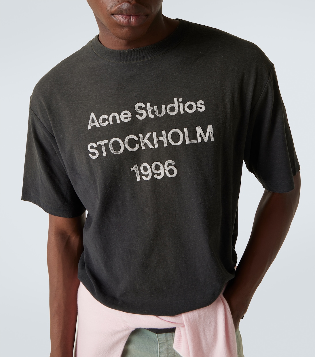 Camiseta en mezcla de algodón con logo | Acne Studios