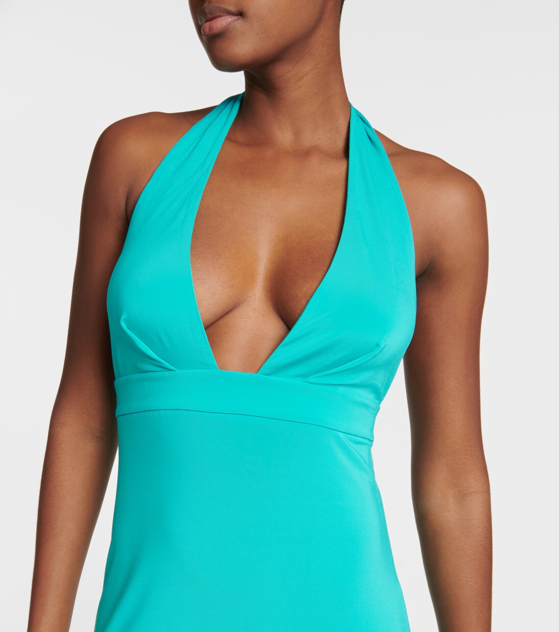 Vestido de jersey con cuello halter | Max Mara