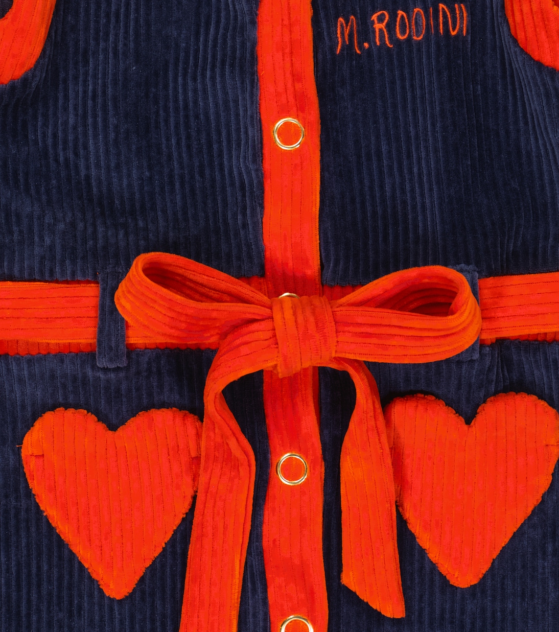 Corduroy cotton-blend dress | Mini Rodini