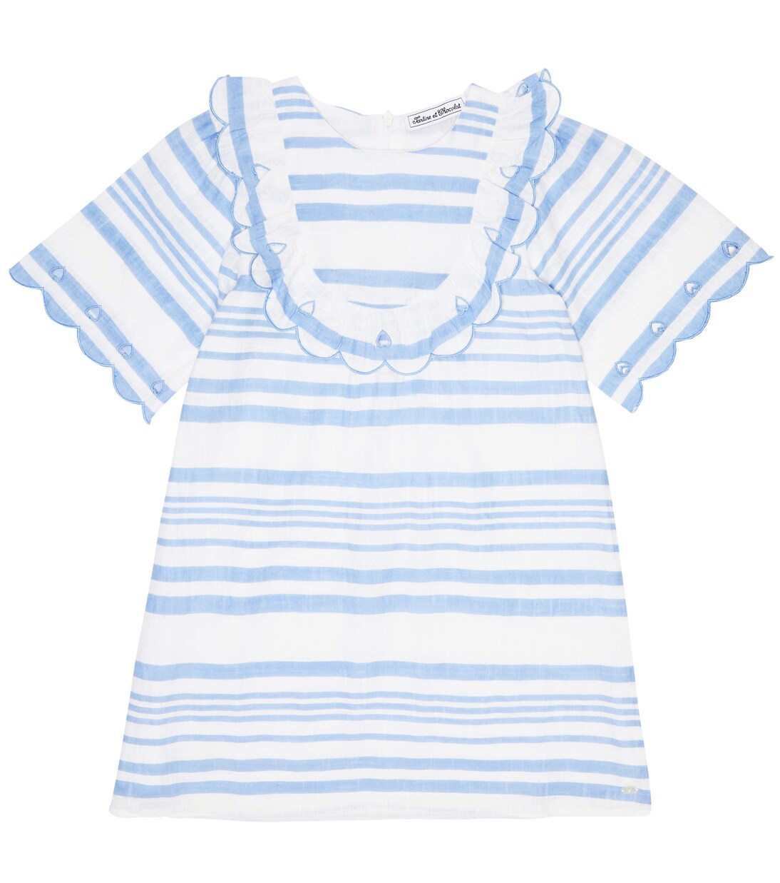 Striped cotton chambray dress | Tartine et Chocolat