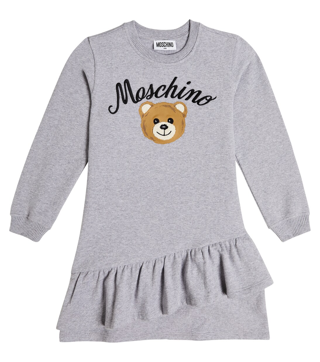 Teddy Bear cotton-blend sweatshirt dress | Moschino Kids