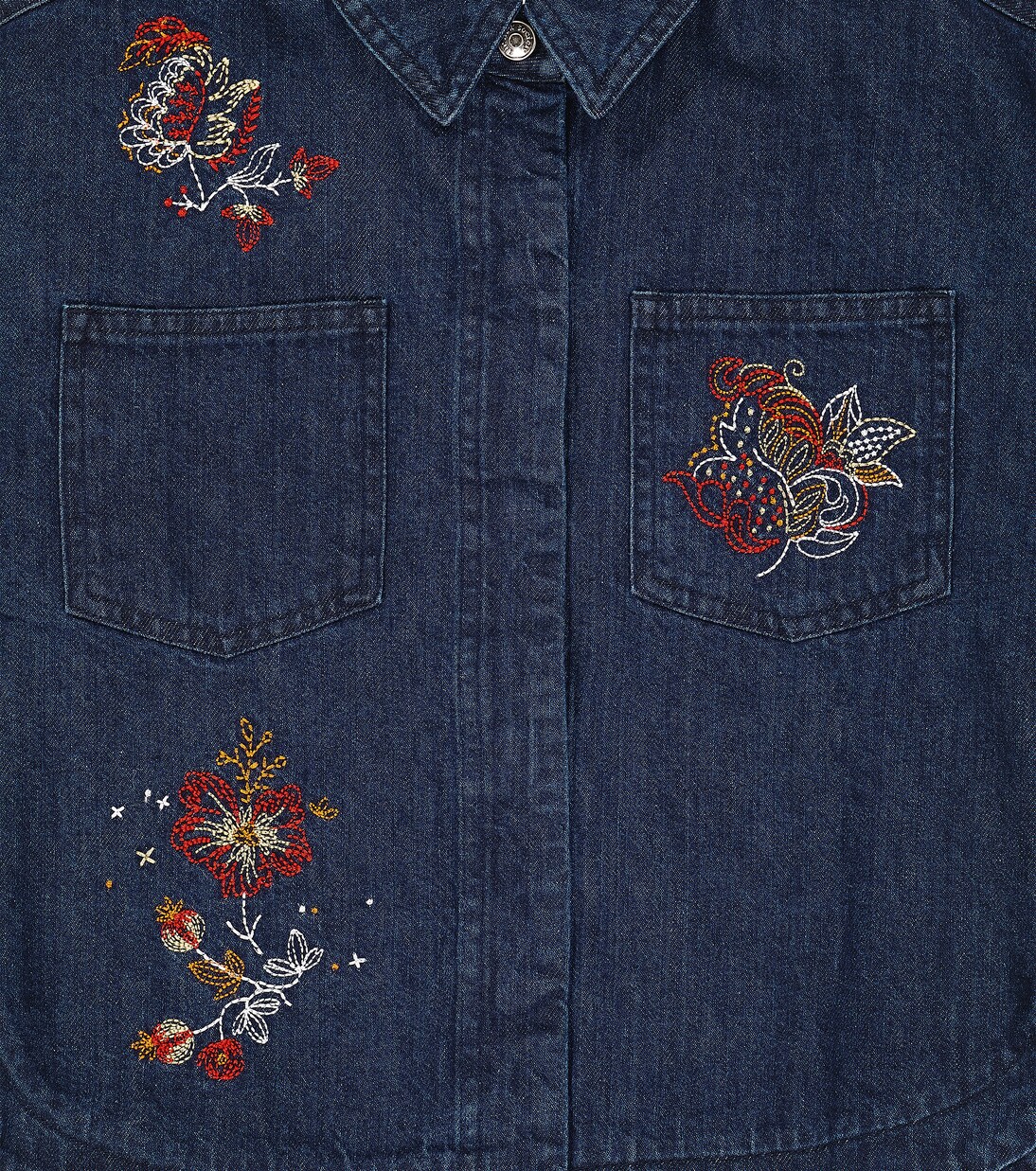 Florencia embroidered denim overshirt | The New Society
