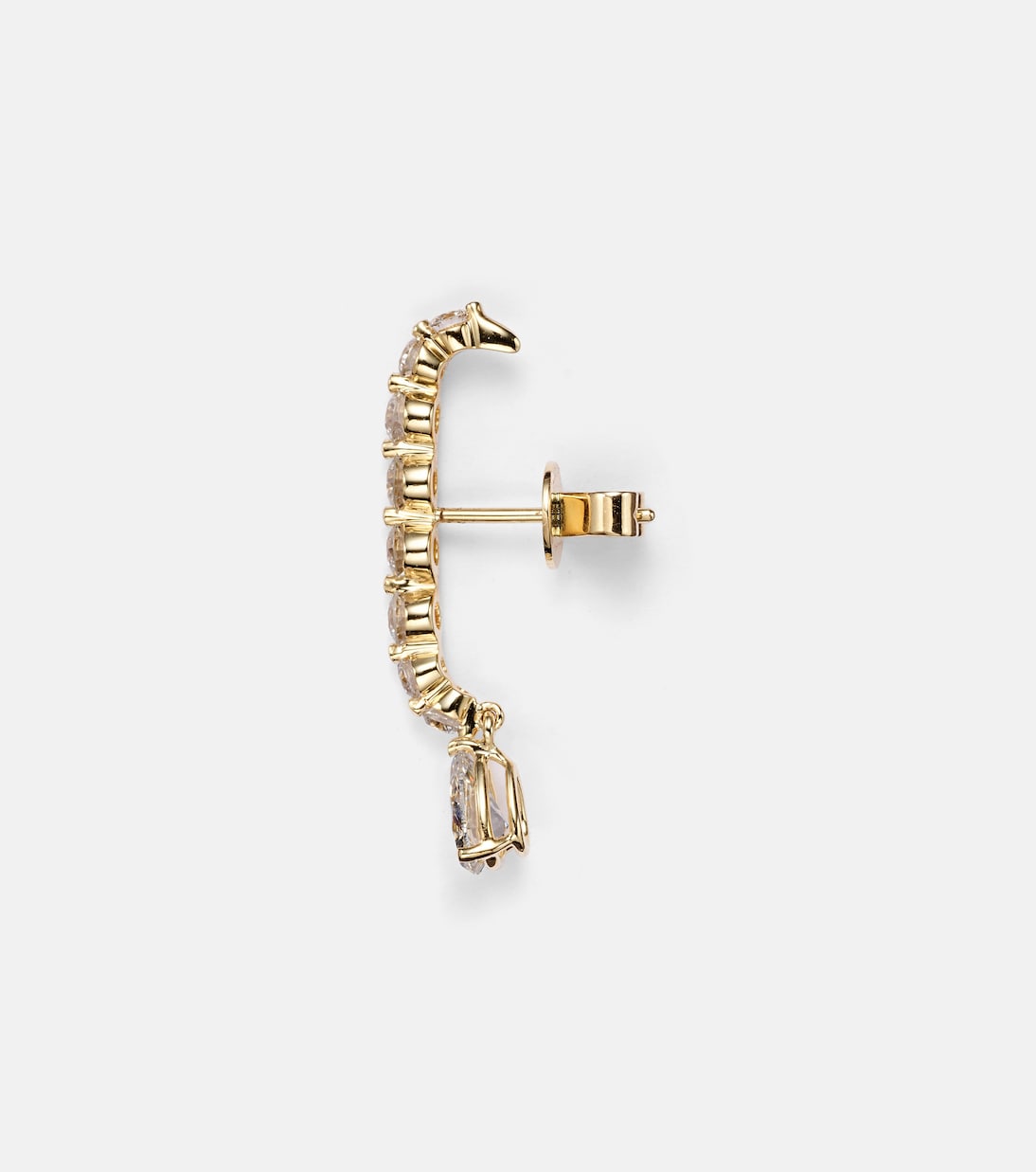 18kt gold single earring with diamonds | Anita Ko