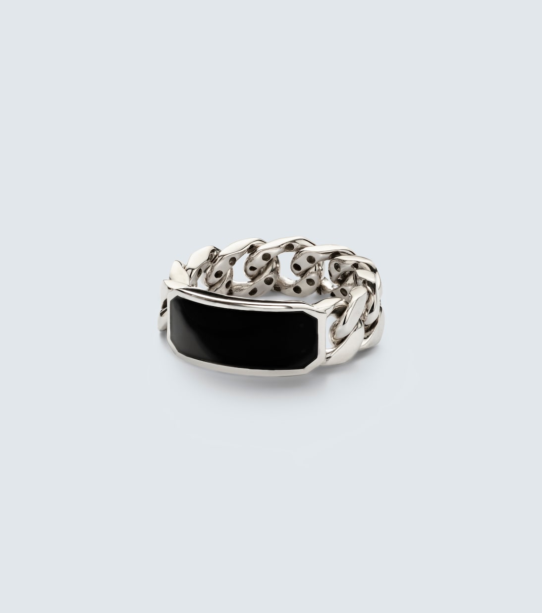 ID Link 18kt white gold ring with onyx | Shay Jewelry