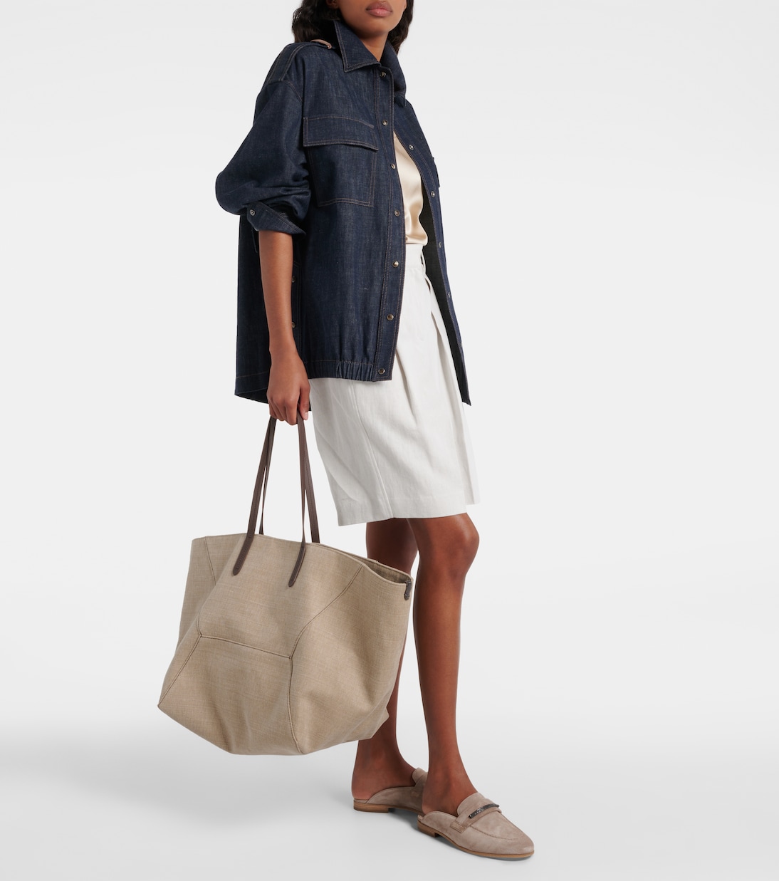 Tote Large de lona | Brunello Cucinelli