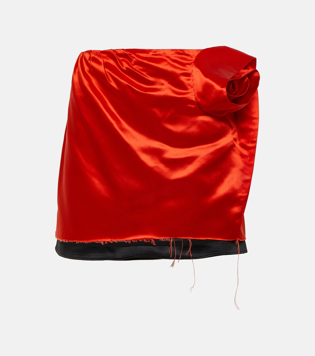 Minifalda de satén con aplique floral | Didu