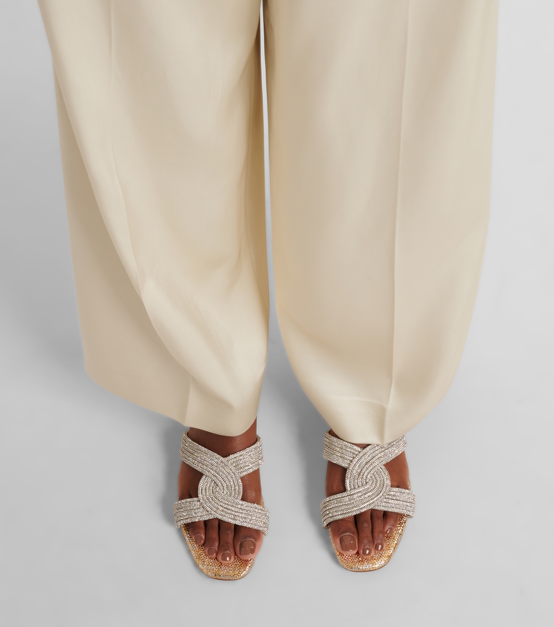 Gatsby embellished slides | Aquazzura