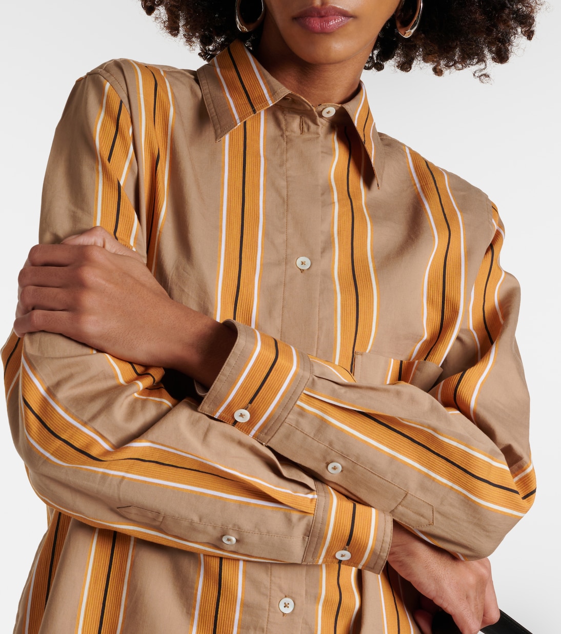 Robe chemise en coton mélangé | Toteme