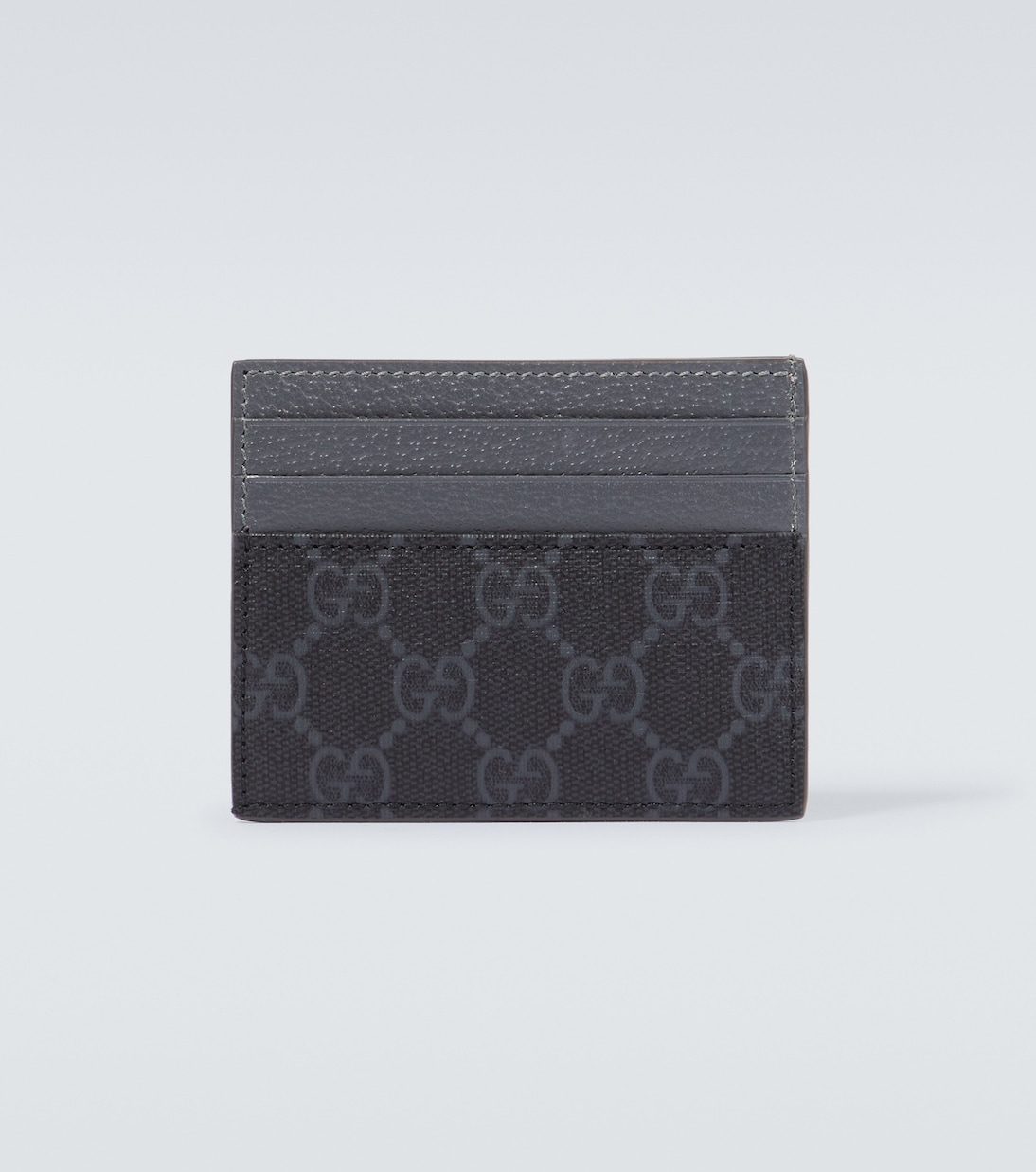 Leather-trimmed GG canvas card holder | Gucci
