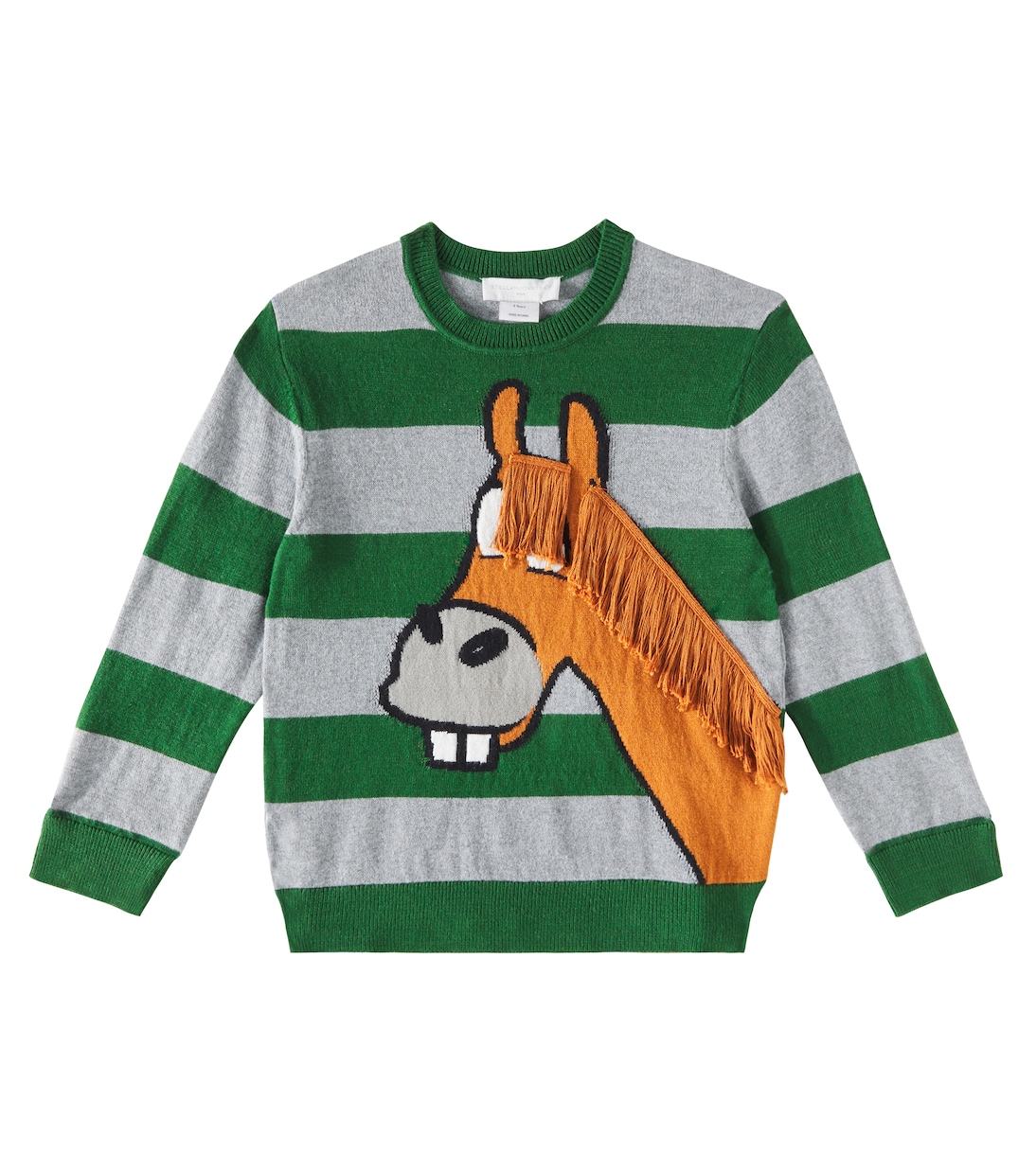Striped cotton and wool sweater | Stella McCartney Kids