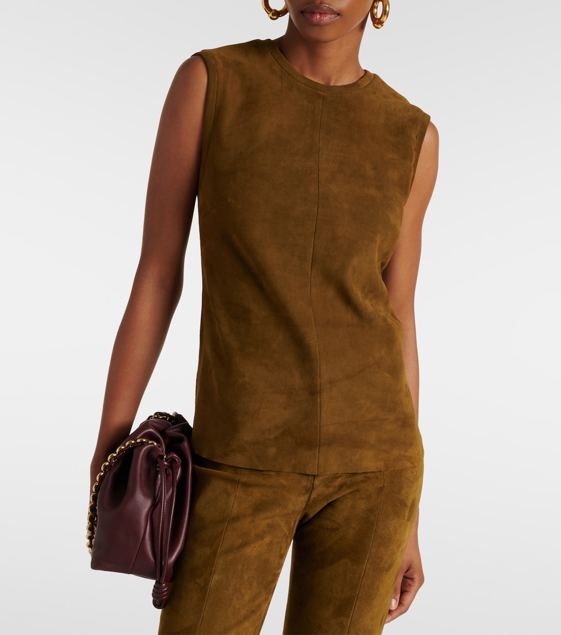 Top Miuccia aus Veloursleder | Stouls