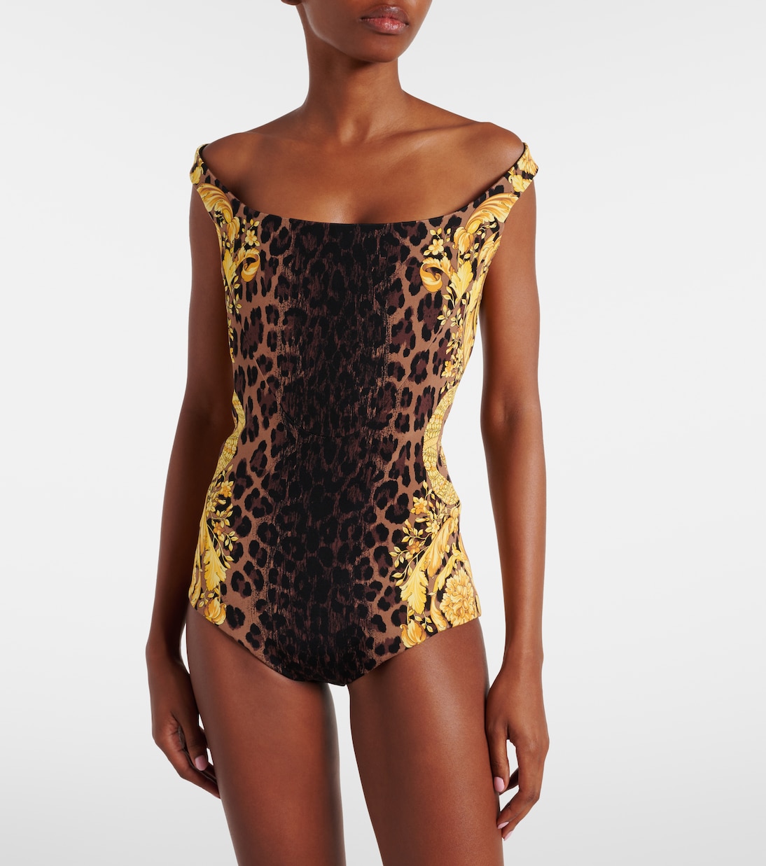 Barocco silk bodysuit | Versace
