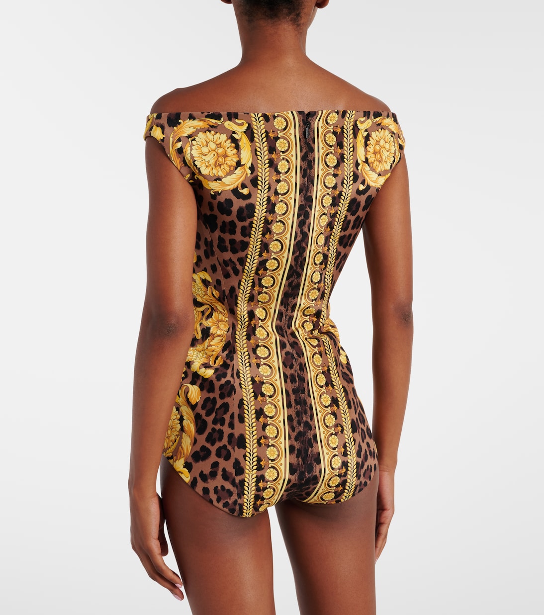 Barocco silk bodysuit | Versace