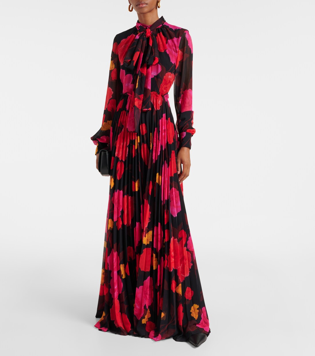 Floral pleated voile gown | Erdem
