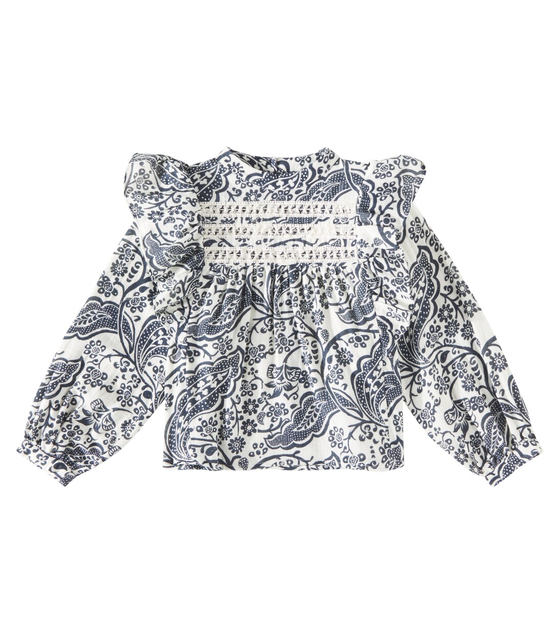 Jaipur ruffled paisley cotton blouse | The New Society