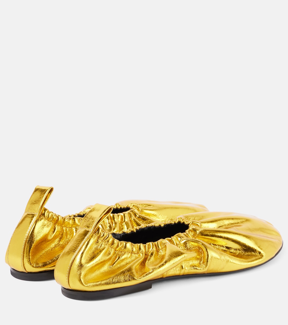 Ballerinas aus Metallic-Leder | Jil Sander