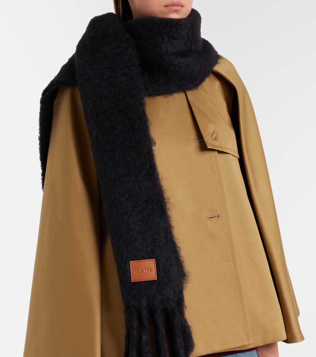 Anagram mohair and wool-blend scarf | Loewe