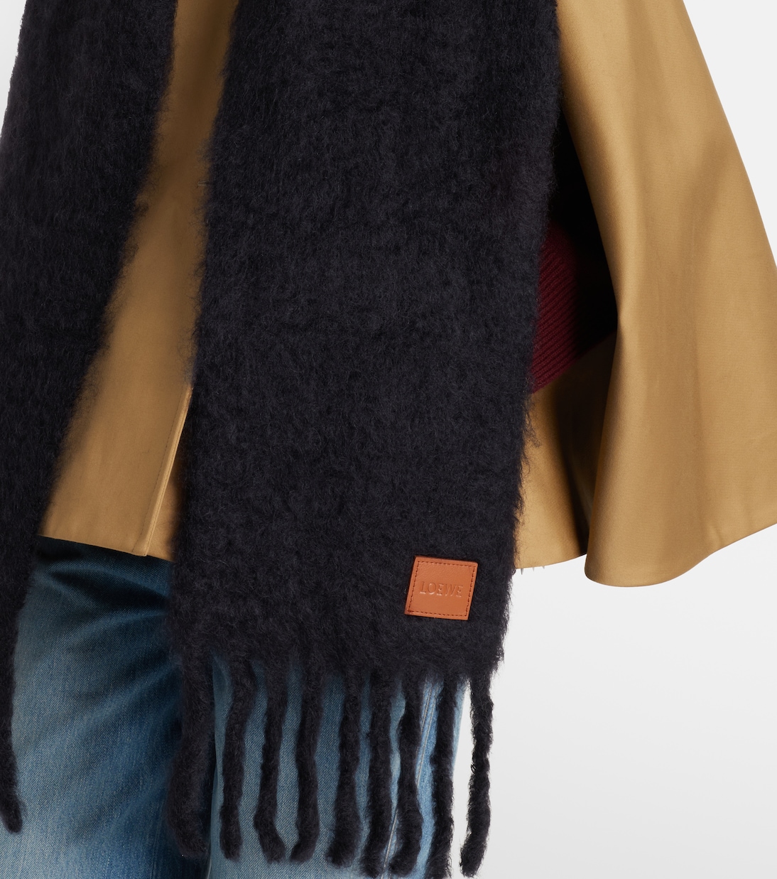 Anagram mohair and wool-blend scarf | Loewe