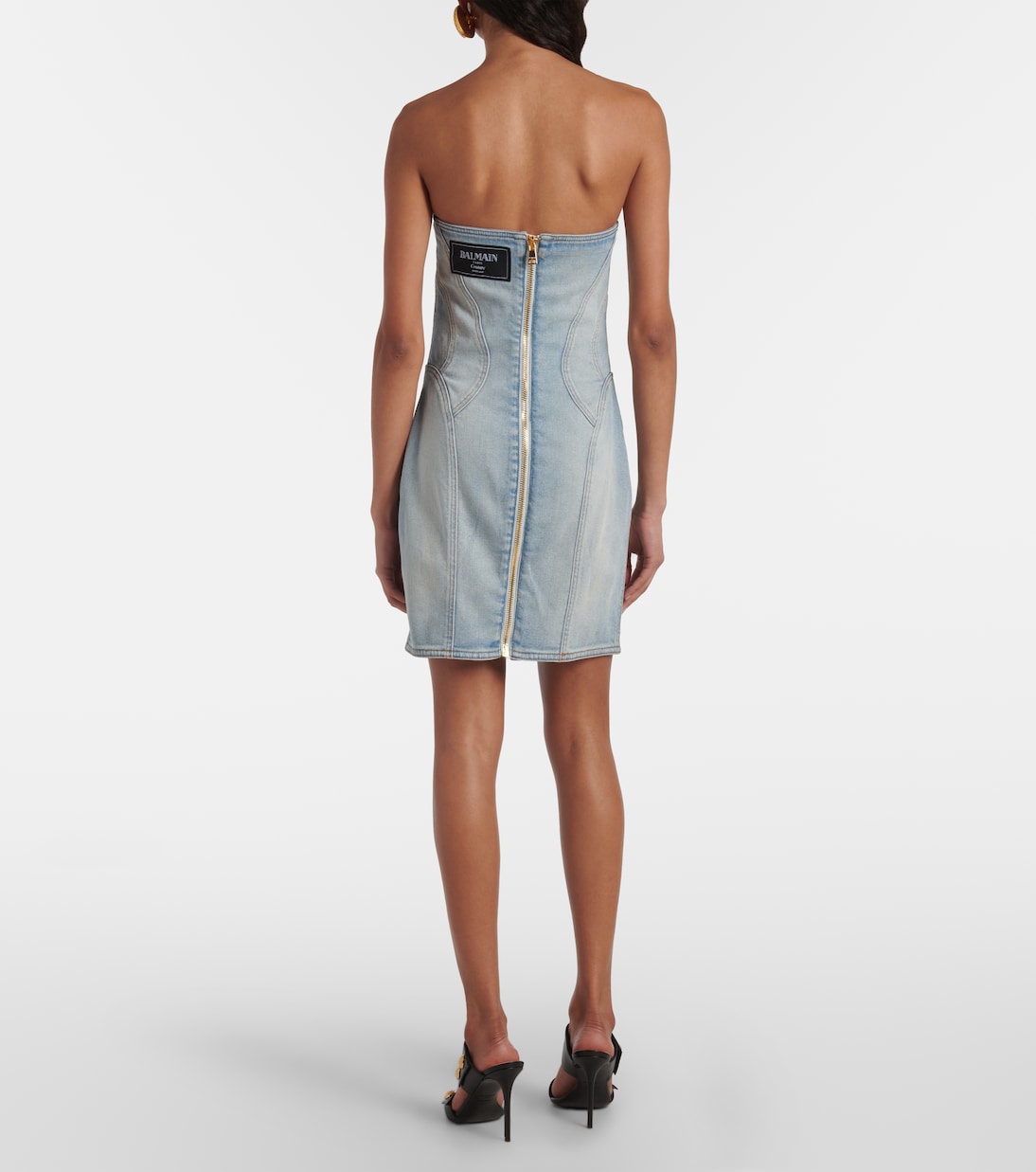 Denim bustier dress | Balmain