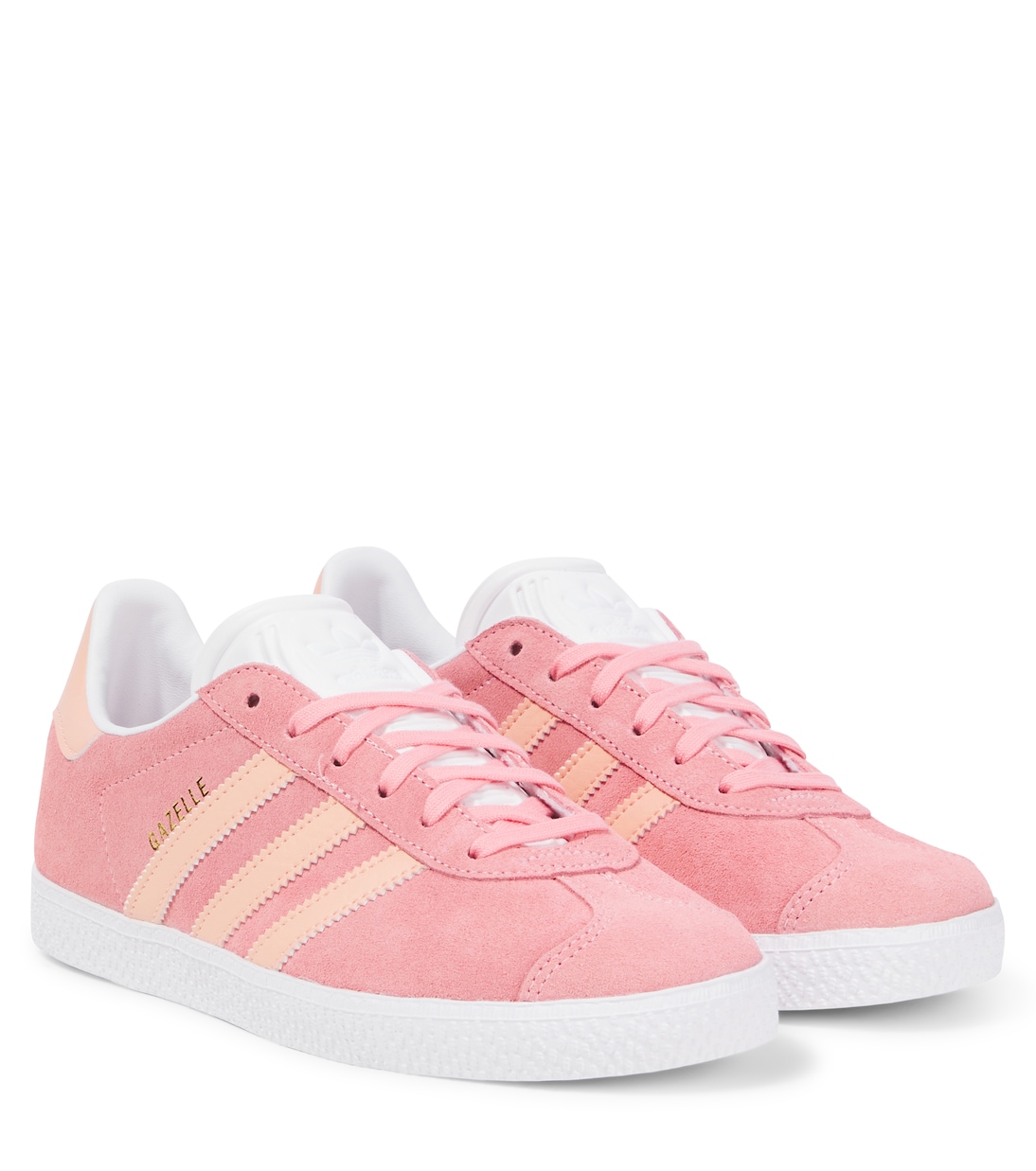 Gazelle leather-trimmed suede sneakers | Adidas Originals Kids