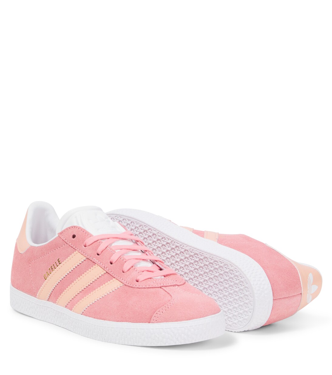 Gazelle leather-trimmed suede sneakers | Adidas Originals Kids