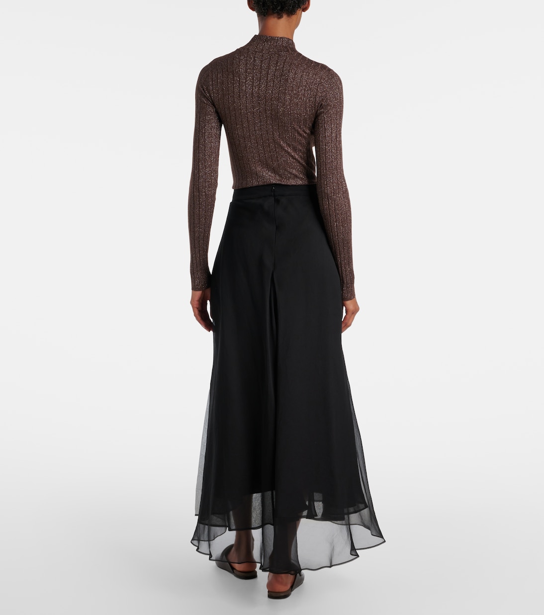 Midirock aus Seidensatin | Brunello Cucinelli