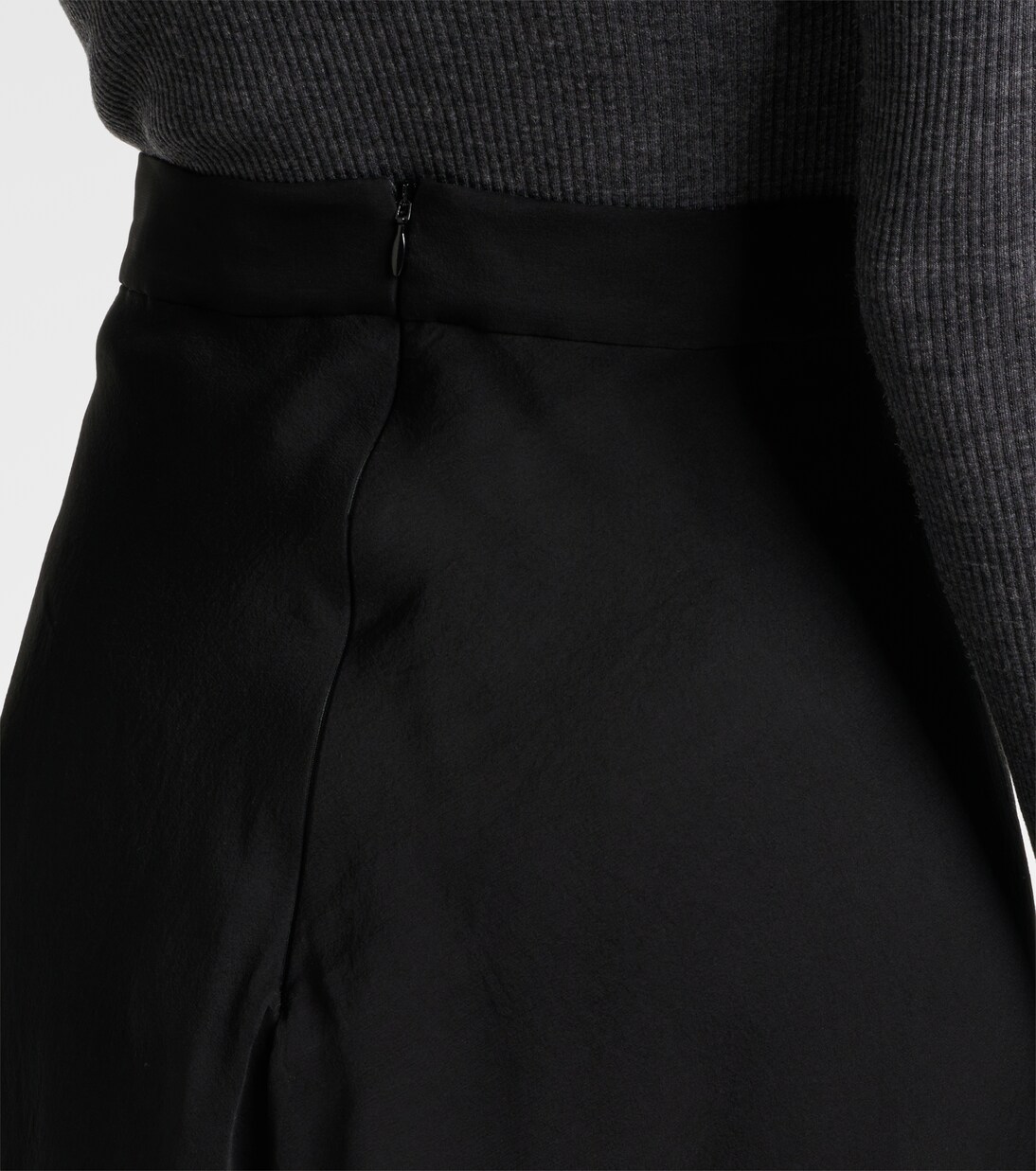 Midirock aus Seidensatin | Brunello Cucinelli