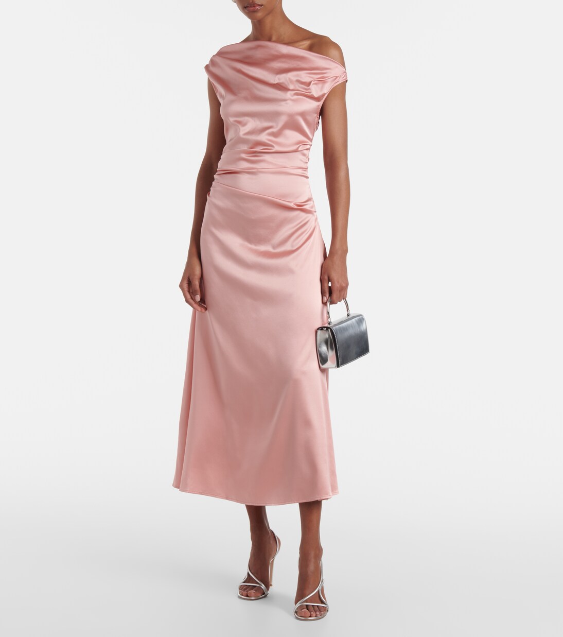 Robe midi Elyse en soie mélangée | Staud