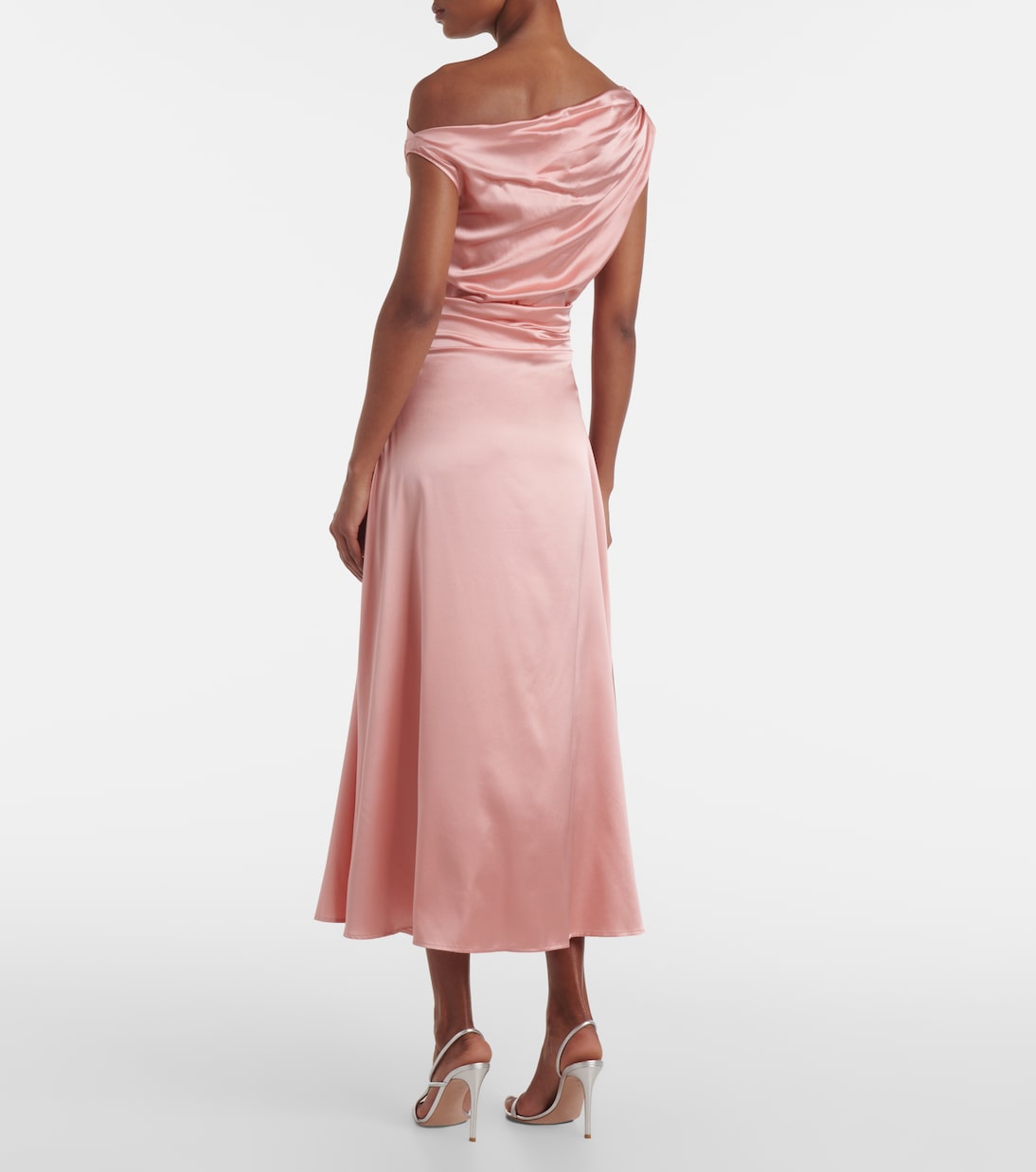 Robe midi Elyse en soie mélangée | Staud