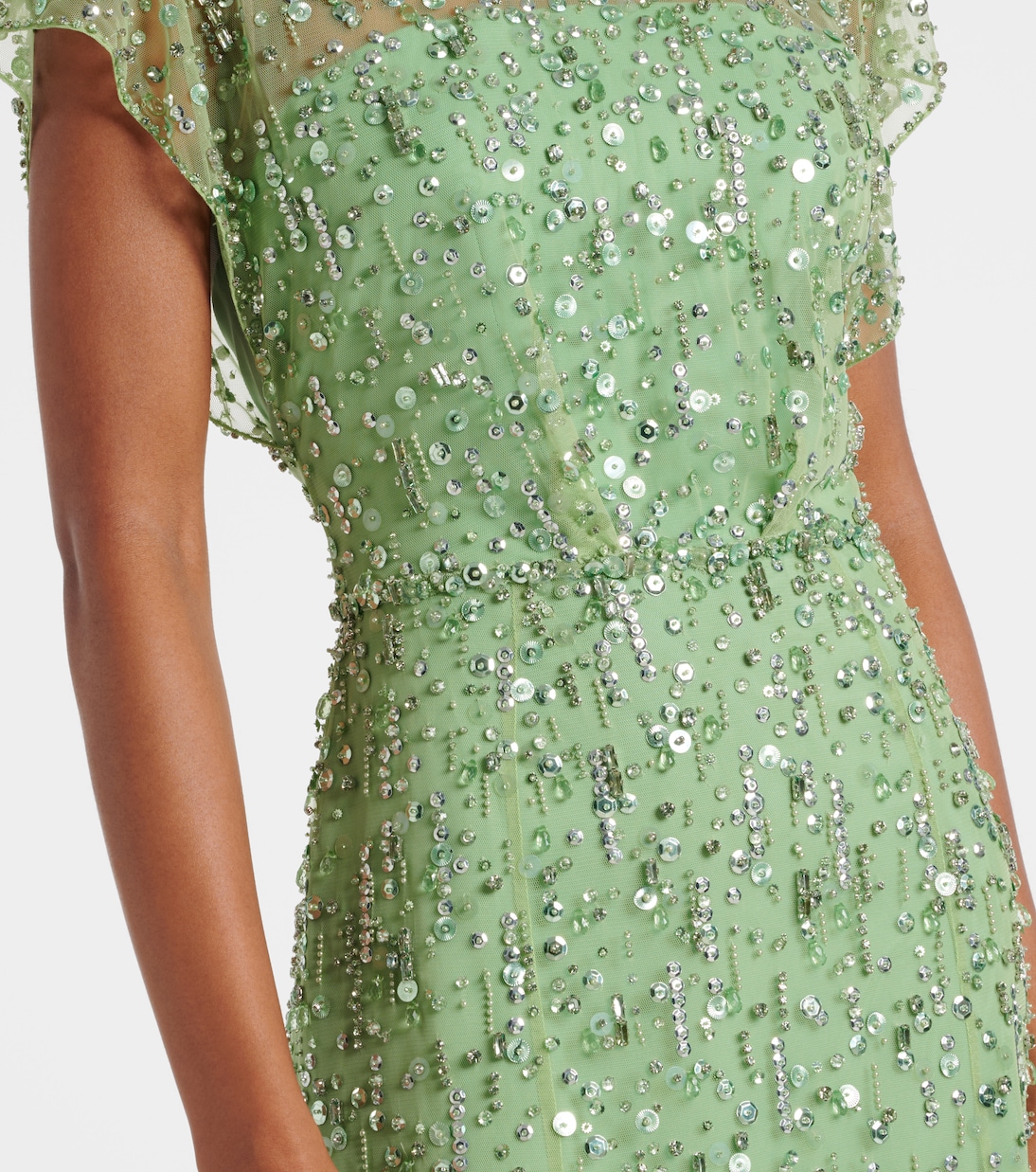 Robe longue Crystal Drop à ornements | Jenny Packham