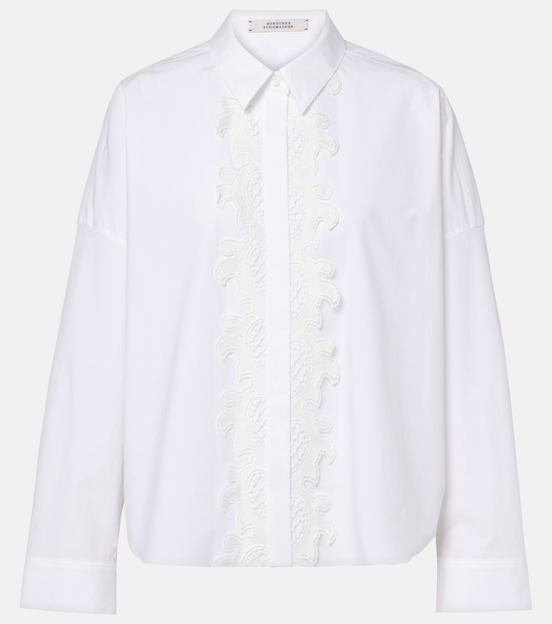 Lace-trimmed cotton-blend poplin blouse | Dorothee Schumacher