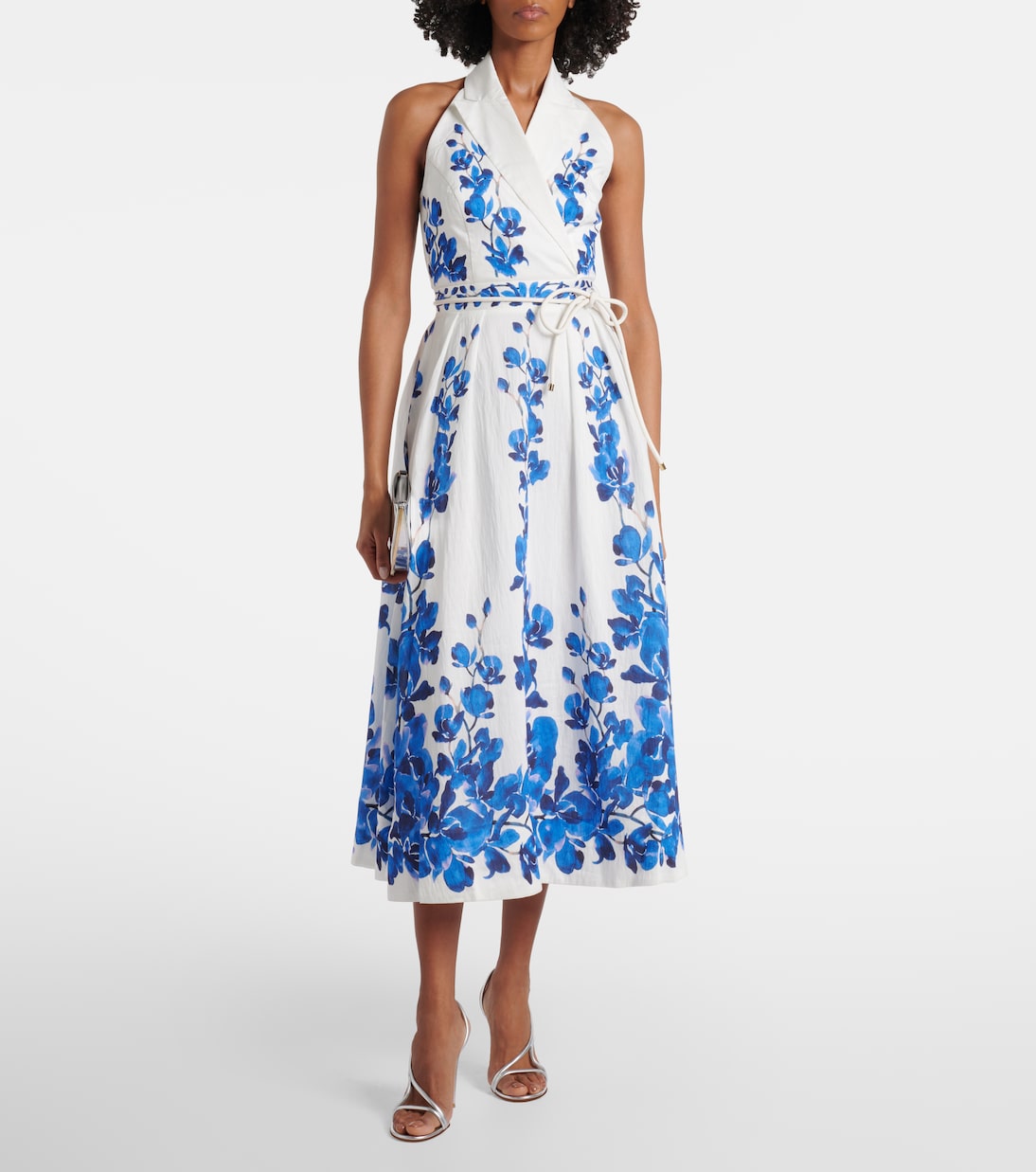 Bedrucktes Midikleid Orchid Blues | Rebecca Vallance