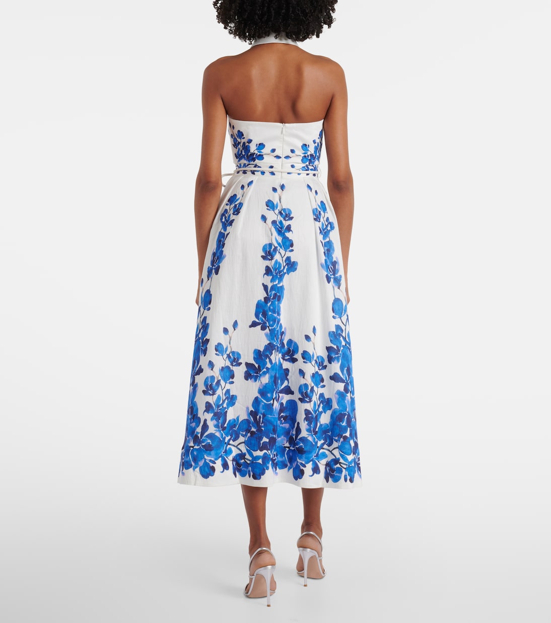 Bedrucktes Midikleid Orchid Blues | Rebecca Vallance