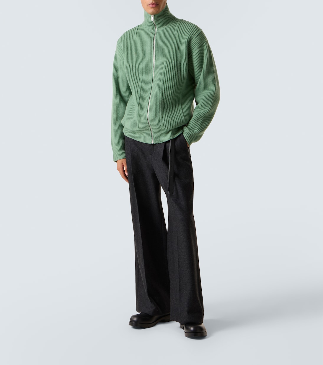 Wool zip-up cardigan | Jil Sander