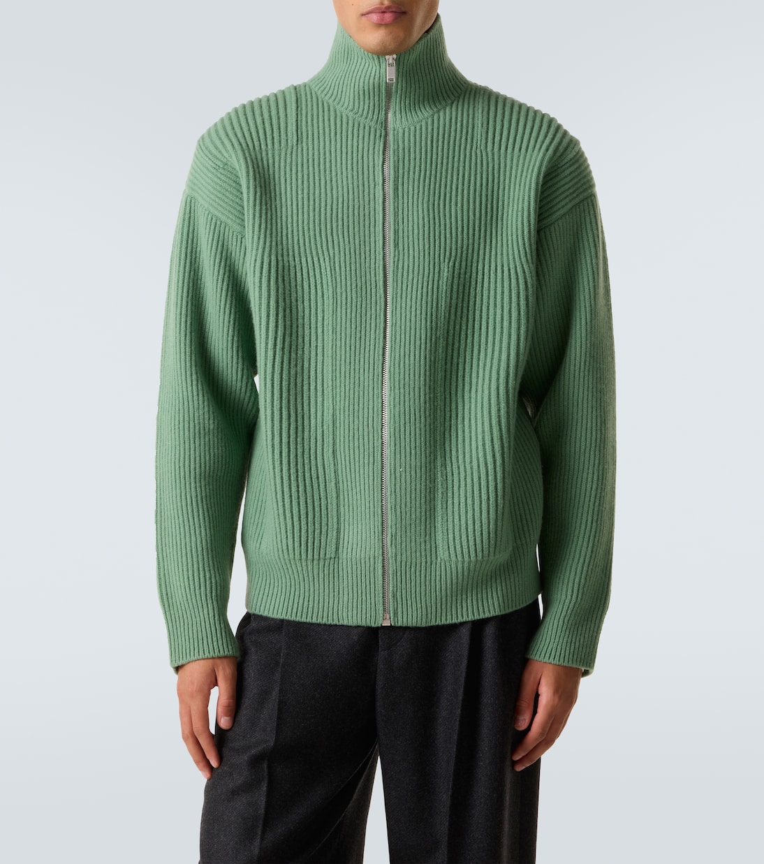 Wool zip-up cardigan | Jil Sander