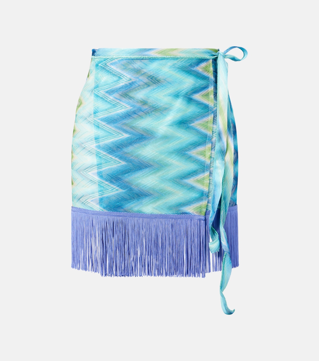 Zigzag fringed wrap skirt | Missoni