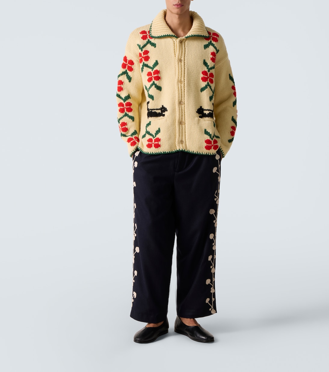 Pirate Ship virgin wool cardigan | Bode